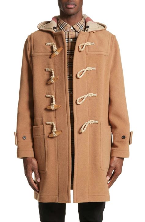 burberry men's duffle coat|burberry camel wool coat men's.